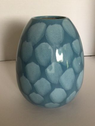 Mcm Vintage Royal Haeger Ceramic Pottery Vase By Royal Hickman Blue Agate