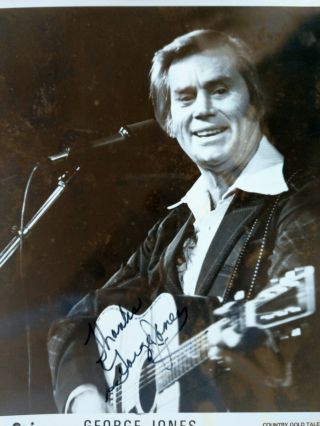 George Jones Autograph,  8x10 Photo Country Music,  Personal/authentic