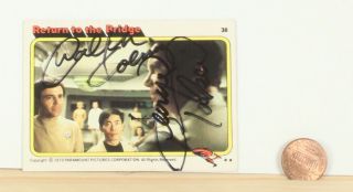 Walter Koenig & George Takei Signed Topps Card Star Trek The Motion Picture
