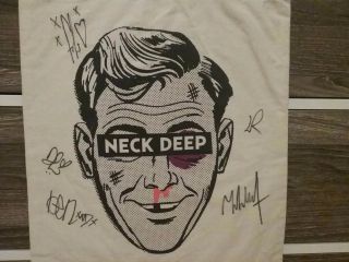 Neck Deep - Canvas Tote Bag - Signed By The Band,  Autographed - Rain In July