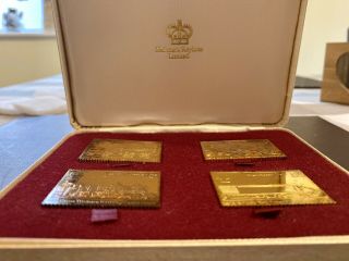 Gold Plated Sterling Silver Railway Anniversary Stamp Replicas Limited Edition 2
