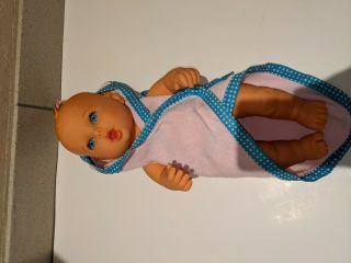1997 Tub Time Gerber Baby Doll With Robe Wrap Toy Biz