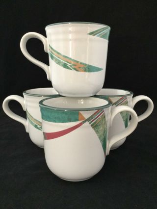 Set Of 8 Noritake West 8696 Coffee Mugs/tea Cups - Ships
