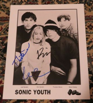 Sonic Youth - Signed 8x10 Black & White Publicity Photo