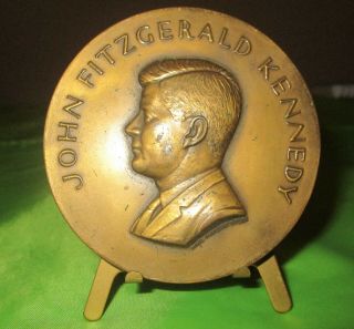 1961 John Kennedy Inauguration Medallic Art Bronze Coin Without Stand