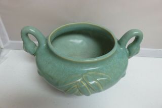 vtg Weller Pottery Patricia Matte Green Art Craft 11 