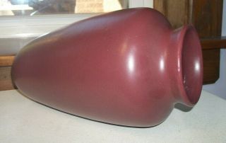 Maroon or Burgundy Arts and Crafts Tall Vase with Matte Glaze Circa 1900s - 1910 3