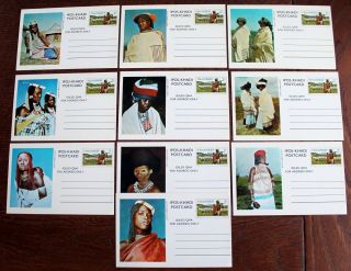 Transkei – 7c Psc Set Of 10 Costumes / Headdresses – Postcards  (se6