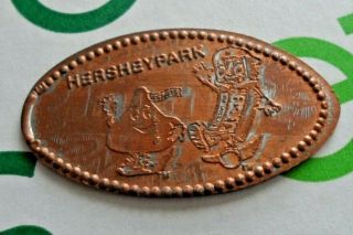 Hersheypark Elongated Penny Hershey Pa Usa Cent Kiss & Bar Souvenir Coin