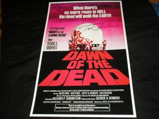 Tom Savini Signed Dawn Of The Dead 11x17 Movie Poster Autograph Horror