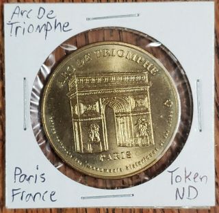 Monnaie De Paris Arc De Triomphe France Official Medal Token Coin No Date