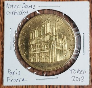 Monnaie De Paris Notre Dame Cathedral France Official Medal Token Coin Year 2013
