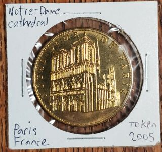 Monnaie De Paris Notre Dame Cathedral France Official Medal Token Coin Year 2005