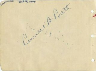 Character Actor Purnell B.  Pratt Signed Album Page - The Gorilla - Marx Brothers