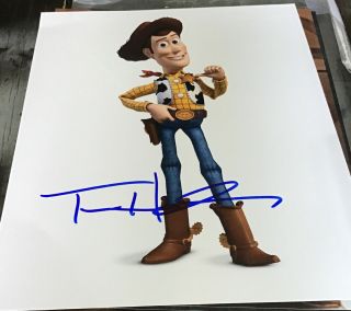 Tom Hanks Autographed 8 X 10 Woody Toy Story Classic Pose Showcase