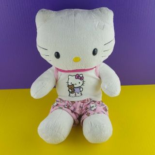 Build A Bear Plush Hello Kitty White With Pajamas Stuffed Animal 18 " Pink Shorts