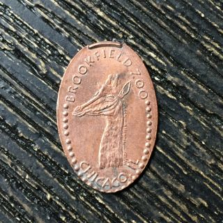 Brookfield Zoo Giraffe Chicago Smashed Pressed Elongated Penny P5976