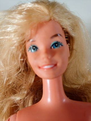 Vintage 1966 Barbie Doll Blonde Hair Blue Eyes Made In Taiwan Mattel Inc.