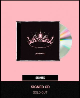 Blackpink The Album Signed Cd Cover Random Autographed Jennie Lisa Jisoo Rose