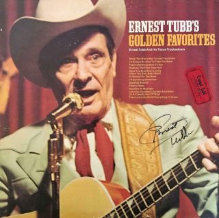 Ernest Tubbs Hand Signed Autograph Lp Album - " Golden Favorites "