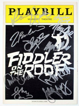 Partial Cast Randy Graff,  Alfred Molina Signed Fiddler On The Roof Playbill