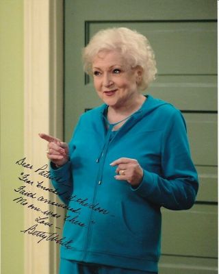 Betty White Signed Hot In Cleveland Photograph - To Patrick Great Content