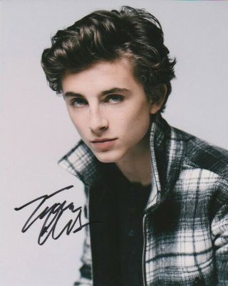Timothee Chalamet Signed 8x10 Photo 1 Call Me By Your Name Dune Jsa