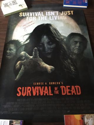 27 X 40 George Romero - Signed Survival Of The Dead Poster