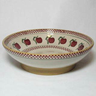 Nicholas Mosse 10.  5 Inch Bowl Red Apple Pattern Made In Ireland