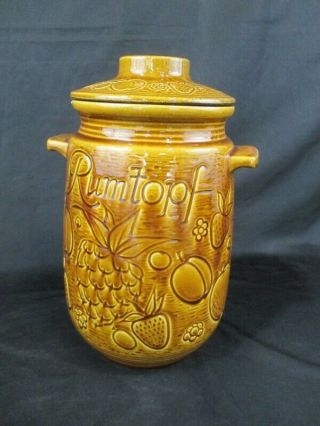 German Rumtopf Fruit Jar 204 - 28 - Vintage Rum Pot - Heavy Stoneware