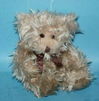 Russ Berrie Teddy Bear Radcliffe 8 " Bears From The Past Beige Plush Dot Bow 3282