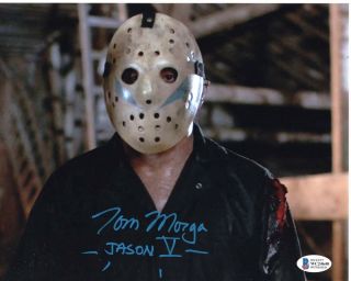 Tom Morga Signed 8x10 Photo Friday The 13th 5 Jason Voorhees Bas Beckett Witness