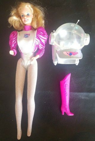 Barbie Astronaut 1985 We Girls Can Do Anything Doll Pink Boot Made In Malaysia