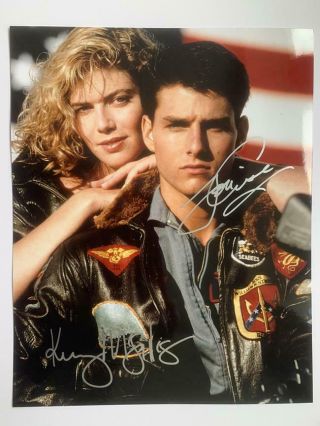 Tom Cruise & Kelly Mcgillis Top Gun Signed 8x10 Photo Autograph