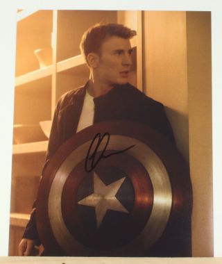 Chris Evans Signed 8x10 Photo Captain America