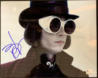 Johnny Depp Signed Charlie And The Chocolate Factory 8x10 Photo Autographed Ga