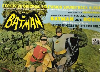 Batman Television Soundtrack Lp Signed By Burt Ward As Robin.