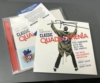 Pete Townshend Signed Cd Cover Classic Quadrophenia Orchestral Auto Beckett Cert