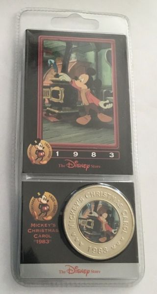 Disney Decades The 80’s 1983 Christmas Carol Coin Medal Mickey Mouse World