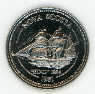 1981 Halifax,  Ns Trade Dollar Token Canada - Stag - Nova Scotia