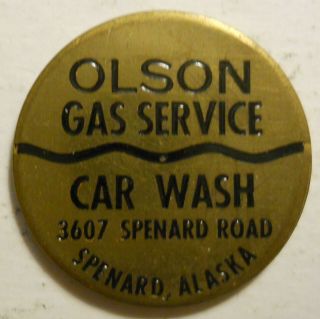Olson Gas Service Car Wash (anchorage,  Alaska) Token - Ak500a