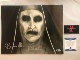Bonnie Aarons The Nun Auto Signed 11x14 Photo Valak The Conjuring Beckett