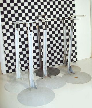 Seven (7) Metal Base Doll Stands For 24 " To 32 " Dolls Metal Harps/wires 8 " Base