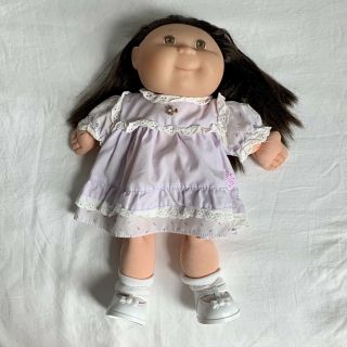 Cabbage Patch Doll W/ Outfit 1996 Brown Eyes,  Cornsilk Brown Hair