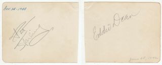 Pat Starling & Eddie Dean Cut Signatures Autograph Sunset Carson Rides Again
