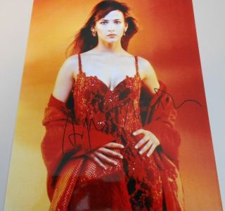 Sophie Marceau Actress Red Dress 007 Photo Hand Signed 8 X 10 W/coa