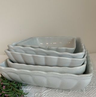 1800’s ANTIQUE WHITE Ironstone SQUARE SCALLOPED SERVING DISH 1 of 5 LISTED 8.  5” 2