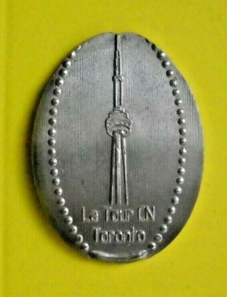 La Tour Cn Elongated Nickel Not Penny Toronto Canada 5 Cent Tower Souvenir Coin
