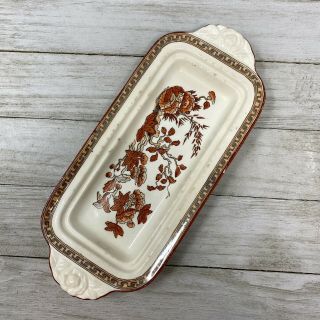 Rare Vintage Copeland Spode Indian Tree 8 1/4 " X 3 5/8 " Butter Dish Old Stamp