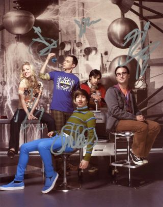 Big Bang Theory Hand Signed By Entire Cast Tv Series Promo Photo 10x8